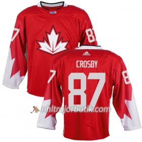Kanada Tröja Sidney Crosby 87 World Cup 2016 Röd